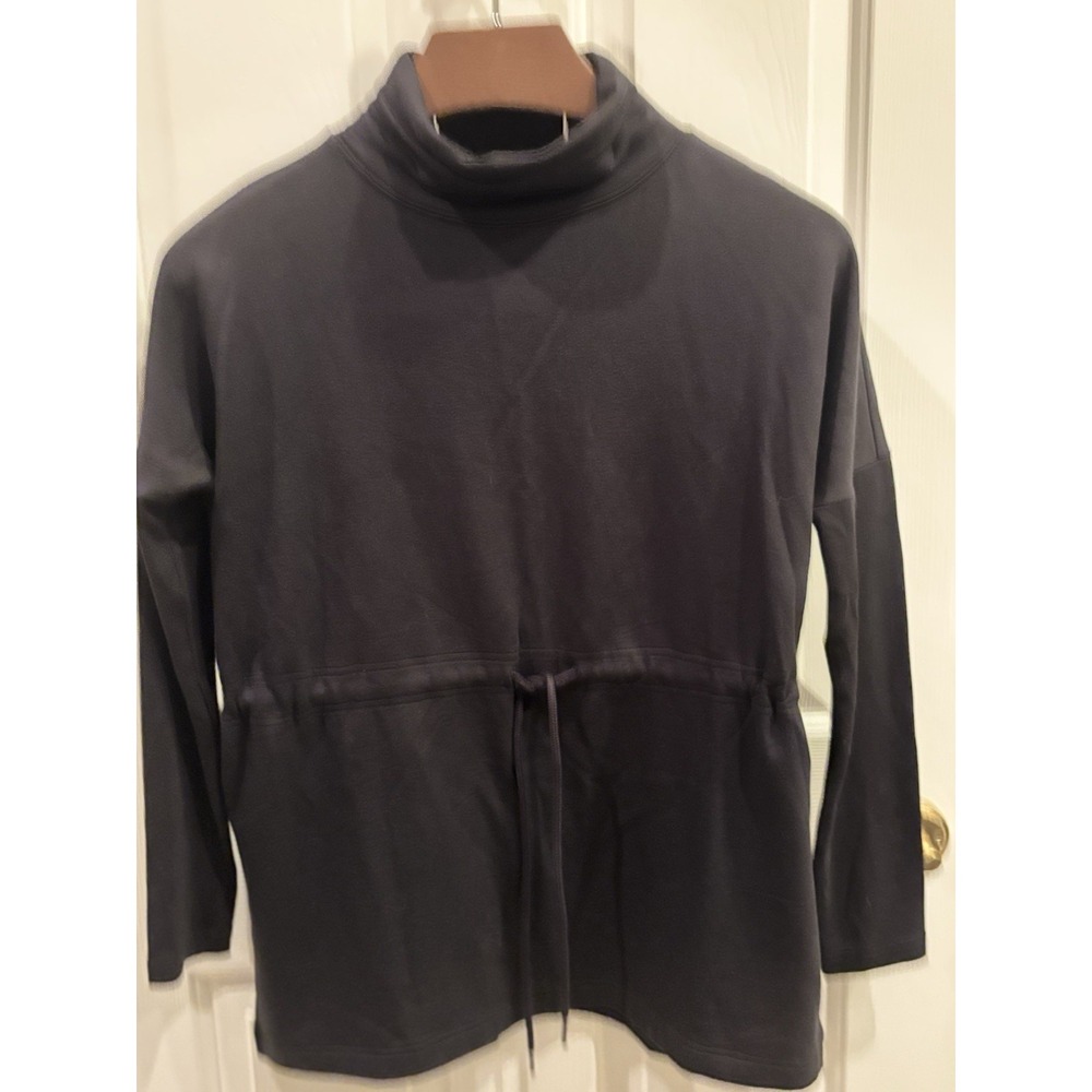 Athleta Balance Cinch Sweatshirt Turtleneck Shall Size X Small Drawstring Waist - Picture 4 of 9